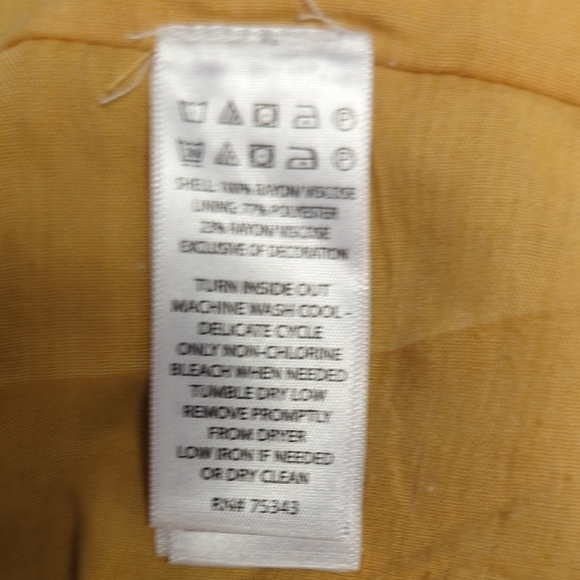 01386 Joie Embroidered Fringe A Line Midi Dress Yellow size 4 bohemian western - Picture 9 of 9